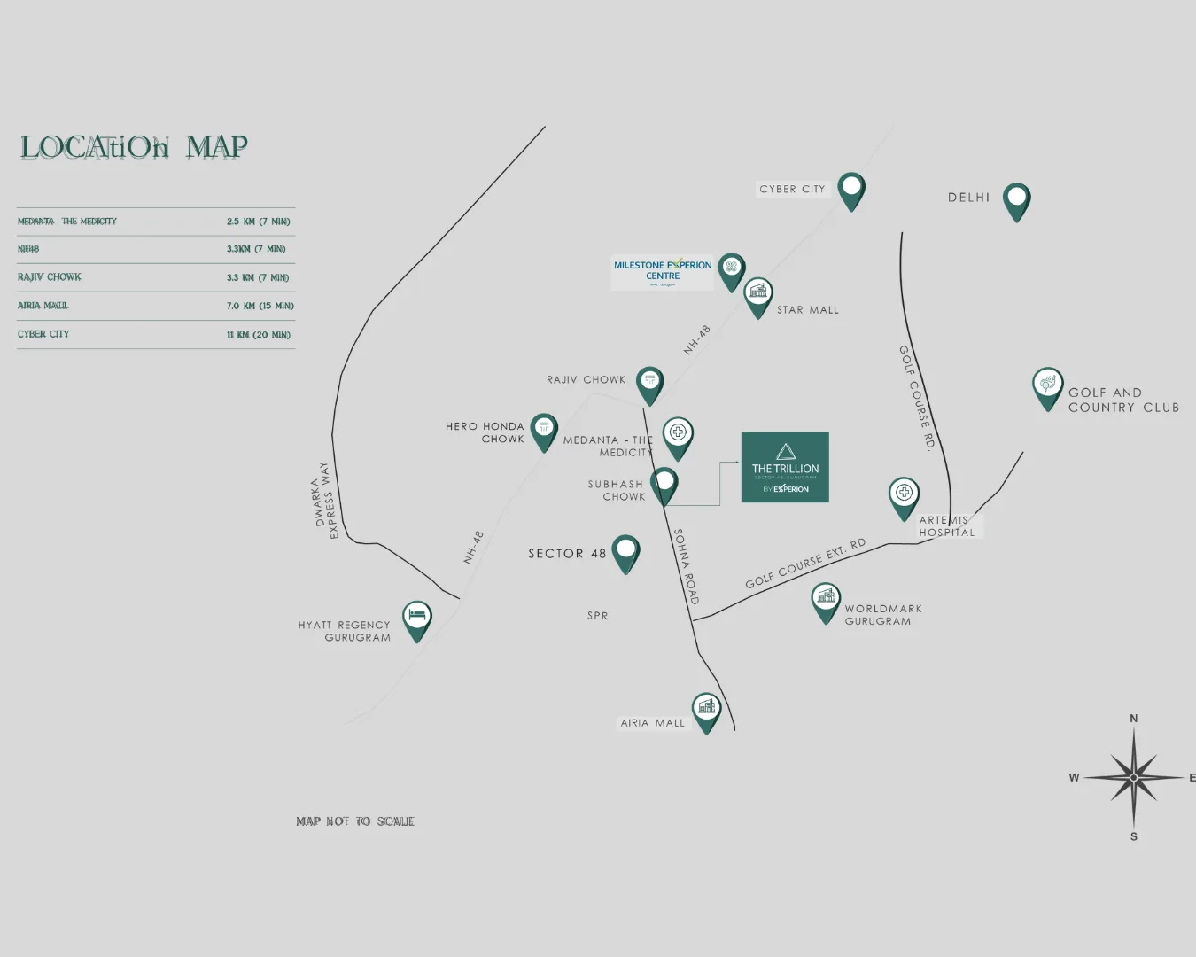 location map of experion the trillion